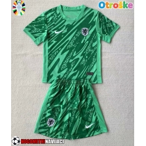 Otroške Nogometnih dresov Nizozemska Vratar Domači EP 2024 Kratki rokavi (+ hlače)